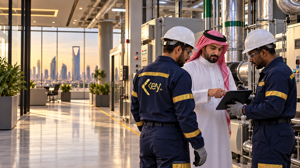 KEY FM team delivering facilities management services in Saudi Arabia